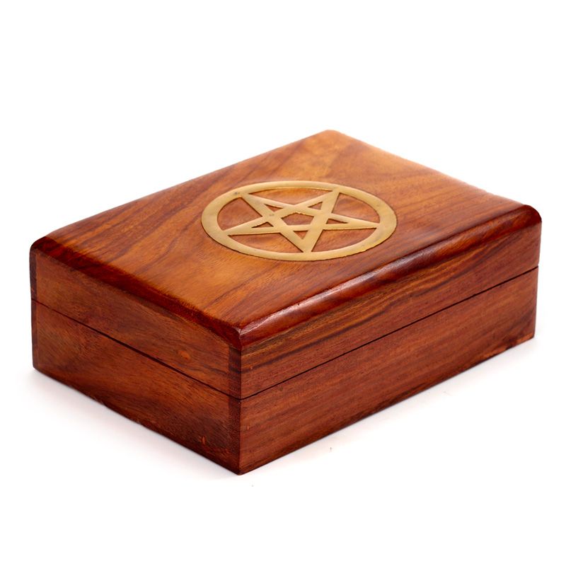 Sheesham Wood Pentagram Box